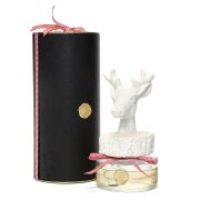 Yılbaşı 150 ml Geyik Seramik Taşlı Apple& Cinnamon Oda Kokusu (Dekoratif Hediye Sıvama Kutulu)